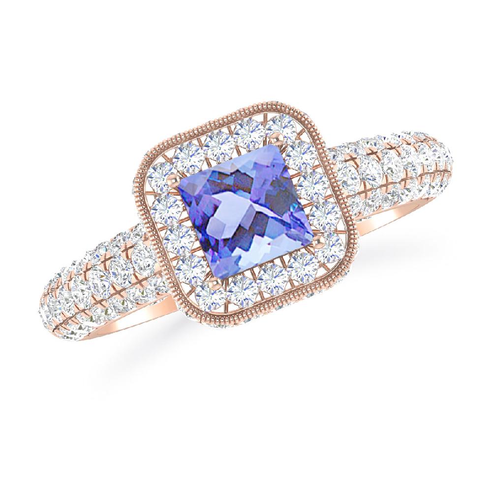 Rose Gold - Tanzanite