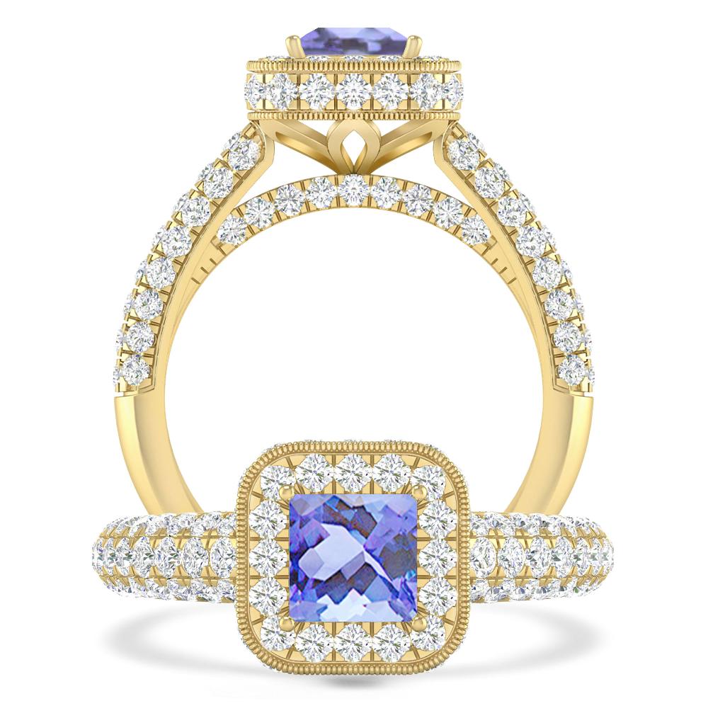 Yellow Gold - Tanzanite