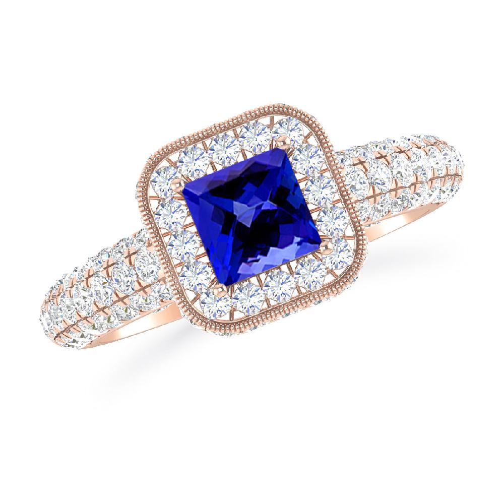 Rose Gold - Tanzanite