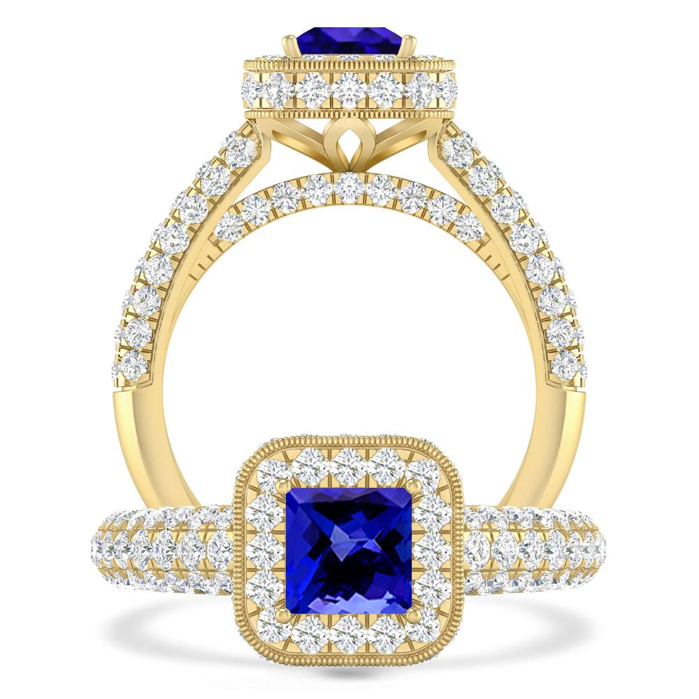 Yellow Gold - Tanzanite