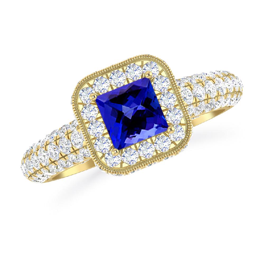 Yellow Gold - Tanzanite