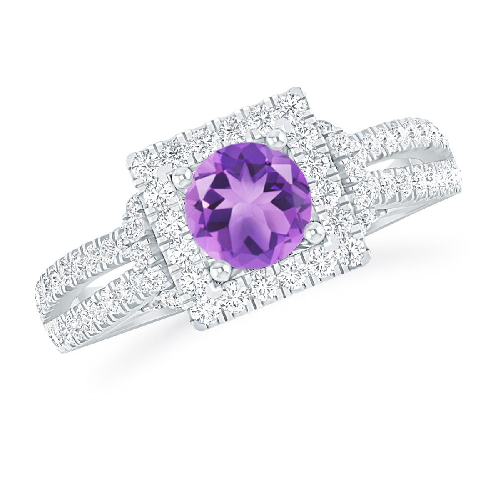 White Gold - Amethyst