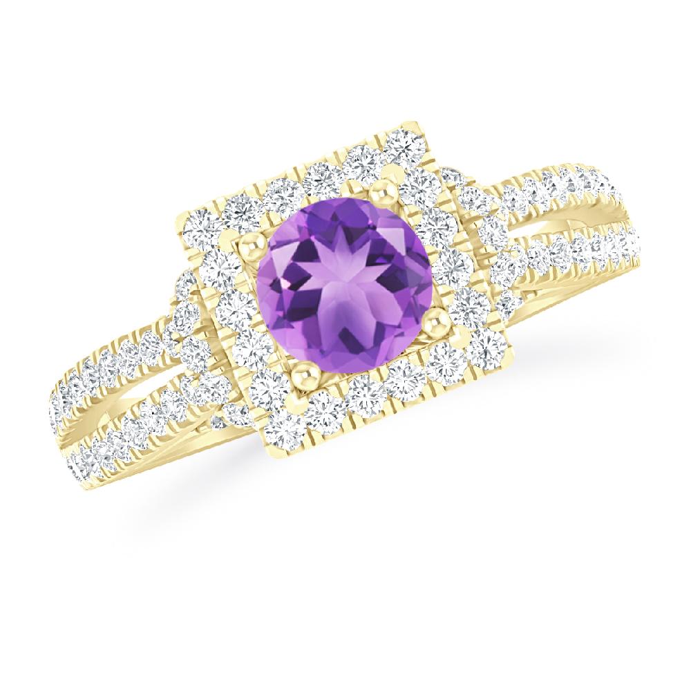 Yellow Gold - Amethyst