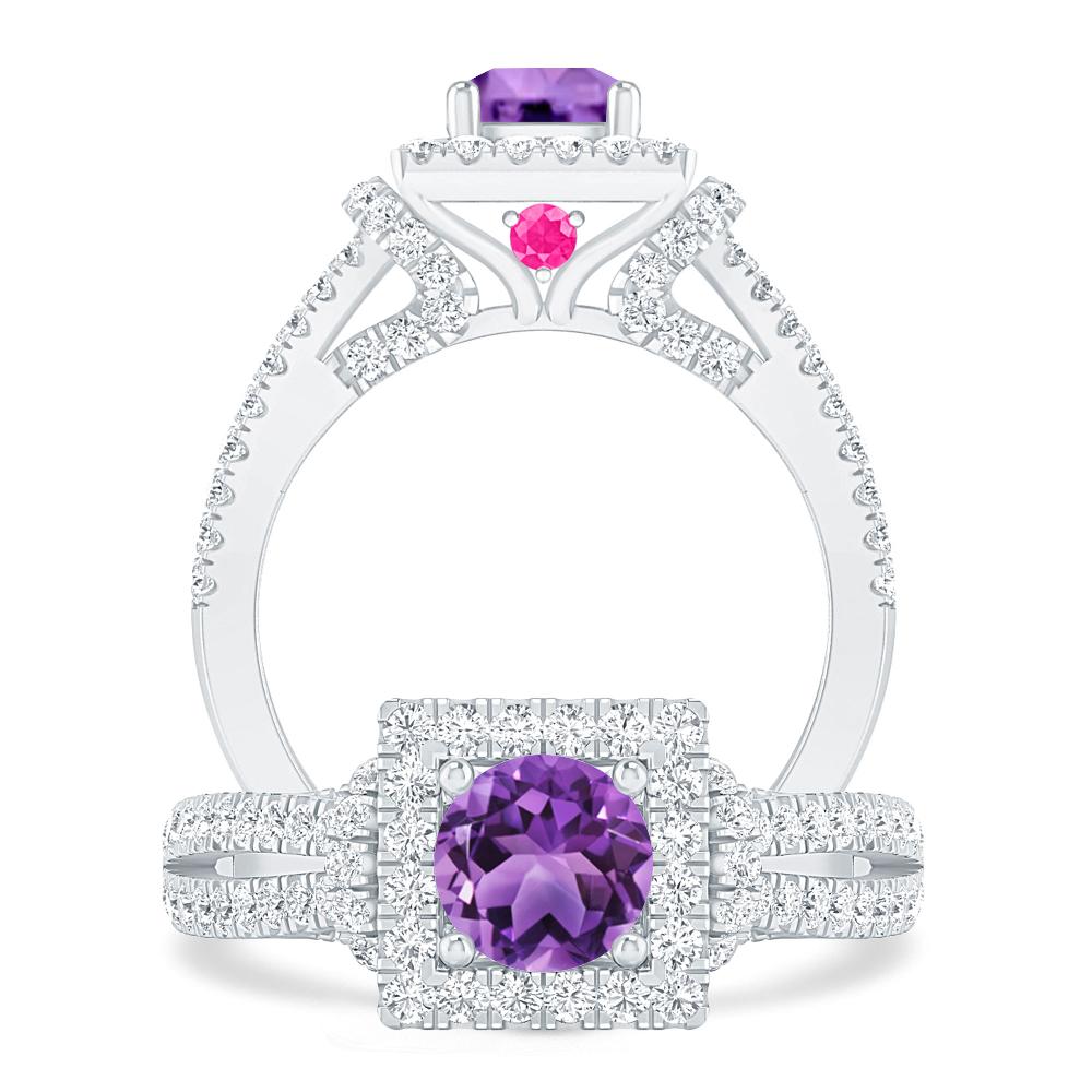 White Gold - Amethyst