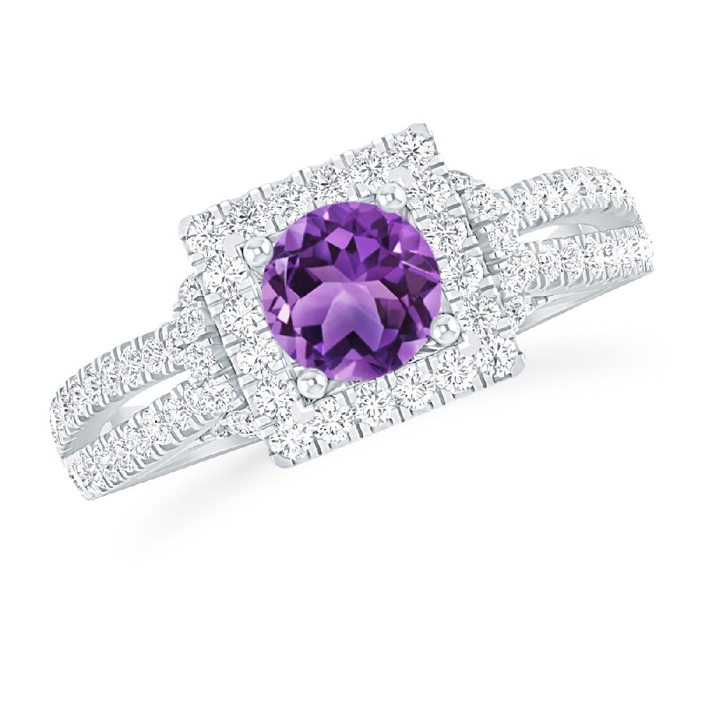 White Gold - Amethyst