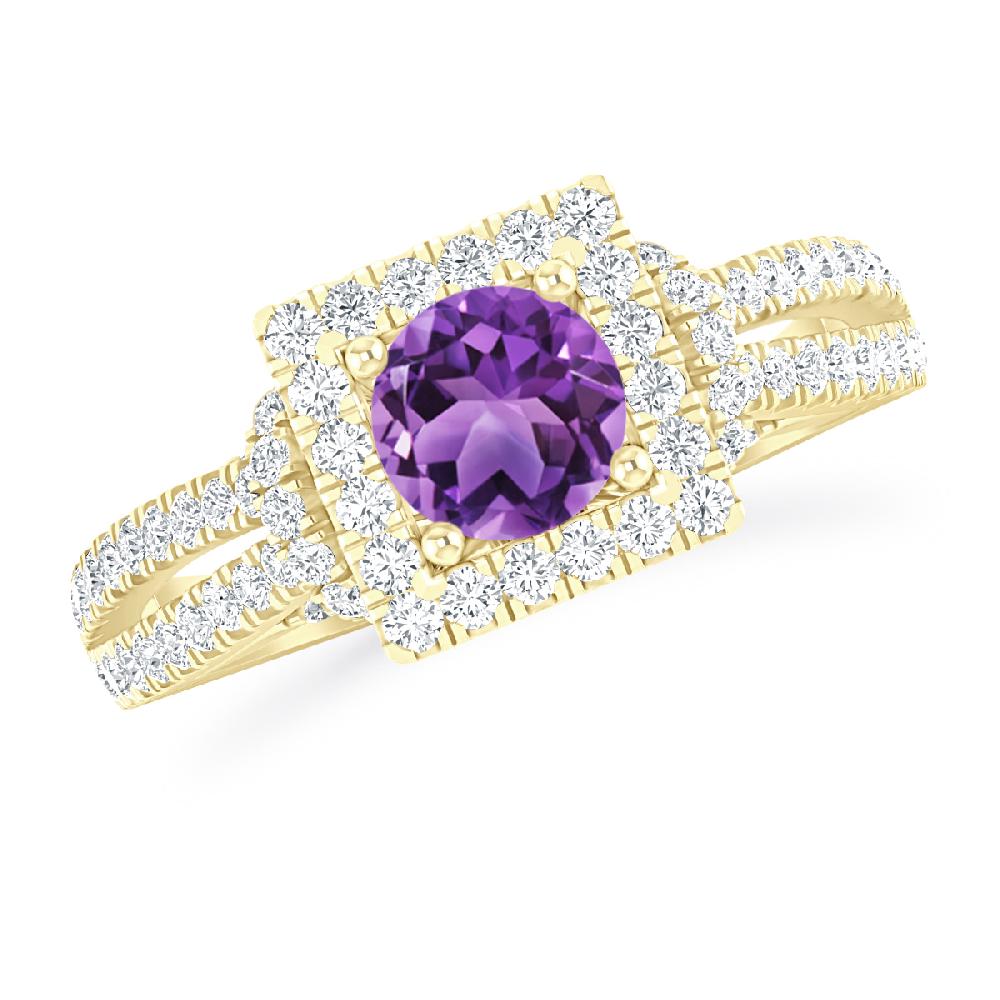 Yellow Gold - Amethyst