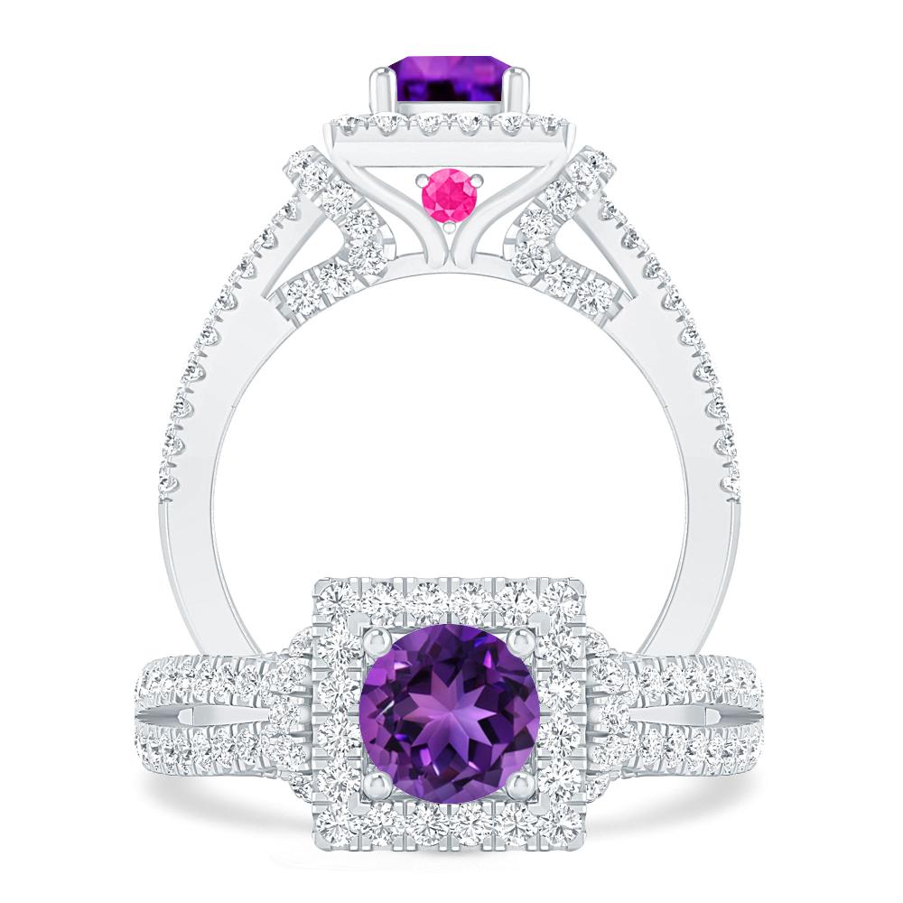 White Gold - Amethyst