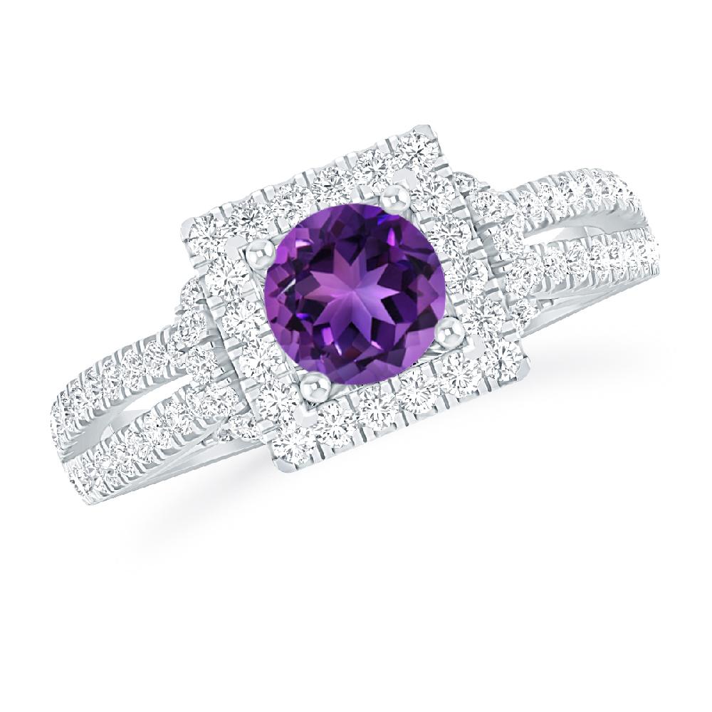 White Gold - Amethyst