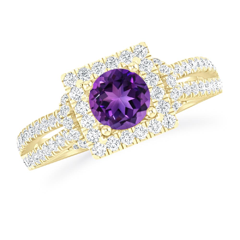 Yellow Gold - Amethyst