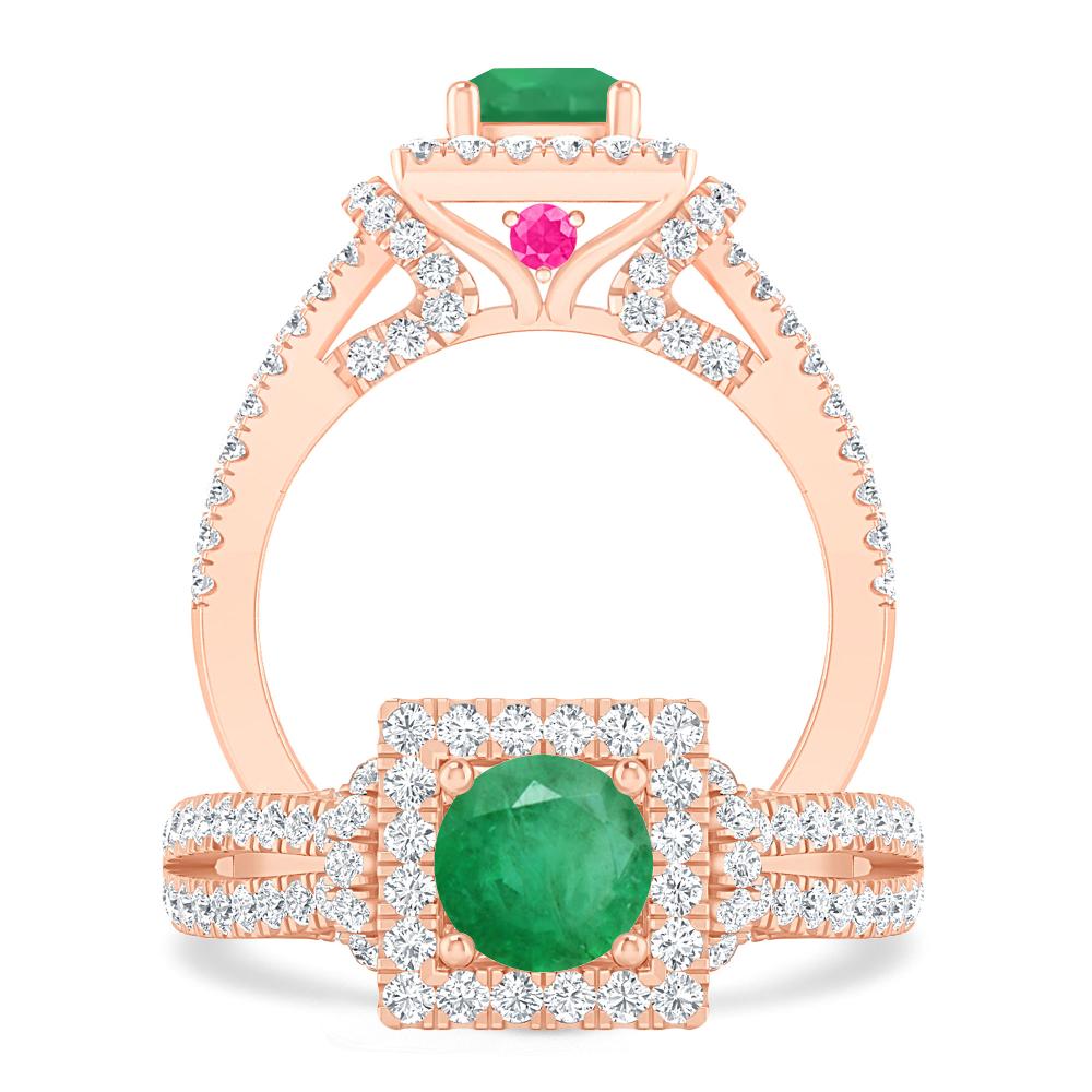 Rose Gold - Emerald