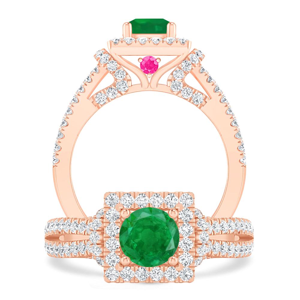 Rose Gold - Emerald