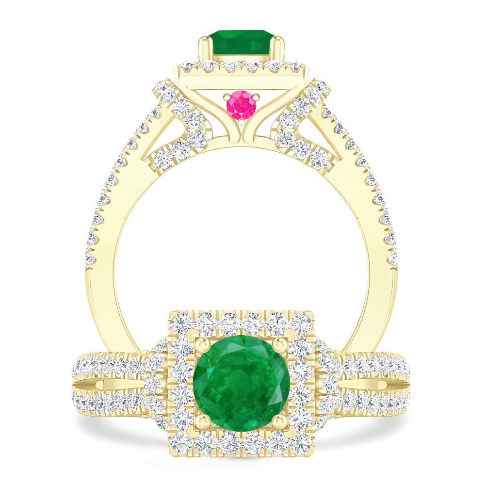 Yellow Gold - Emerald