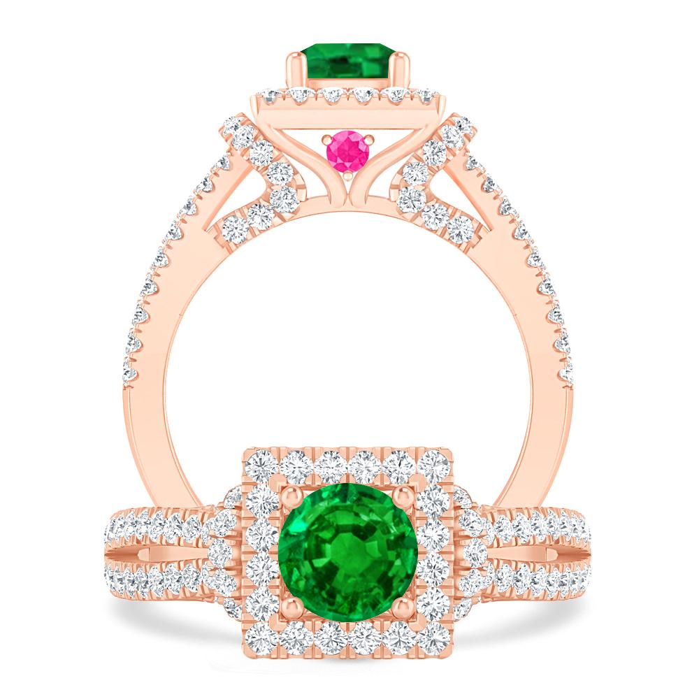 Rose Gold - Emerald