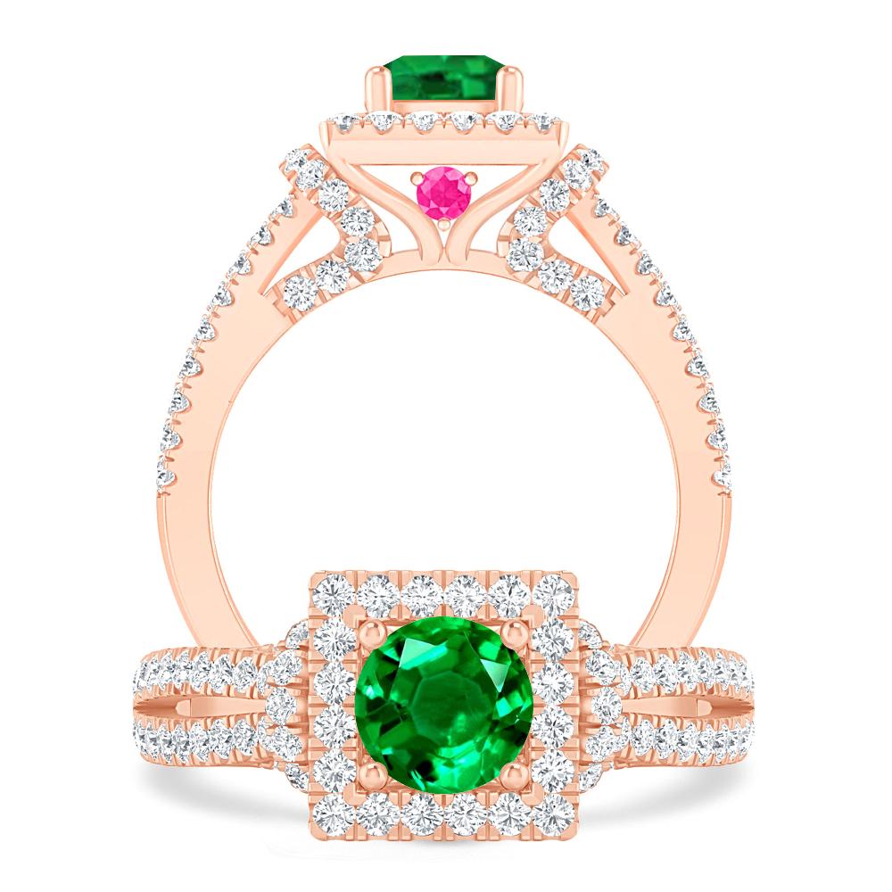 Rose Gold - Emerald