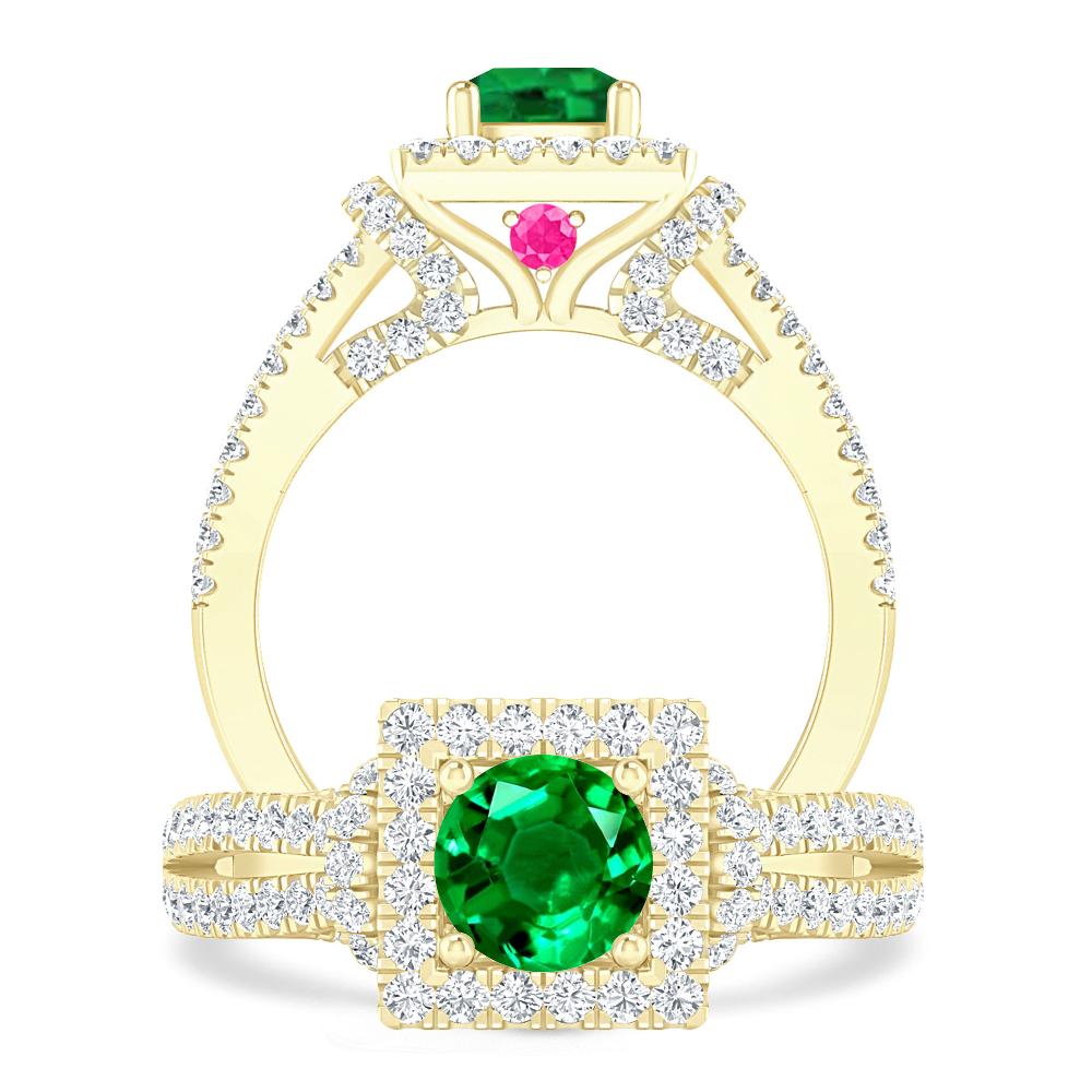 Yellow Gold - Emerald