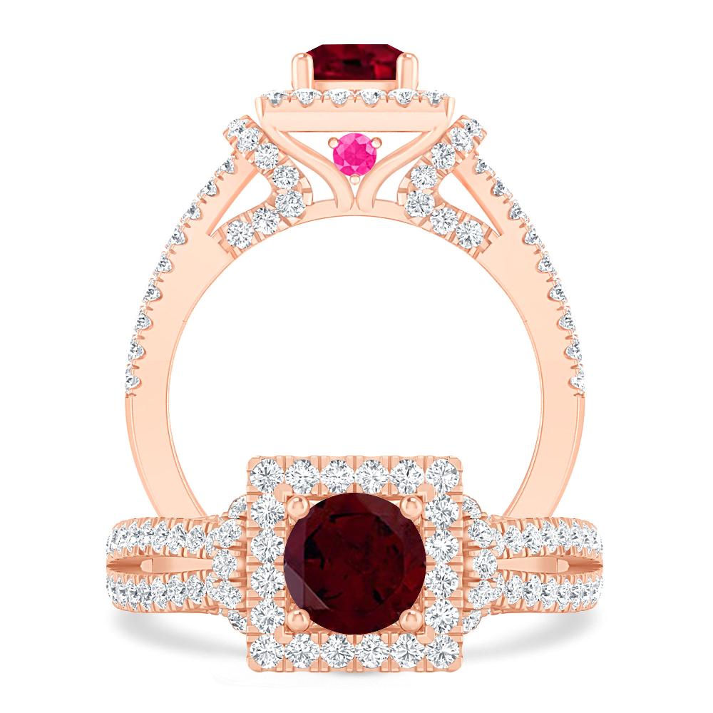 Rose Gold - Garnet