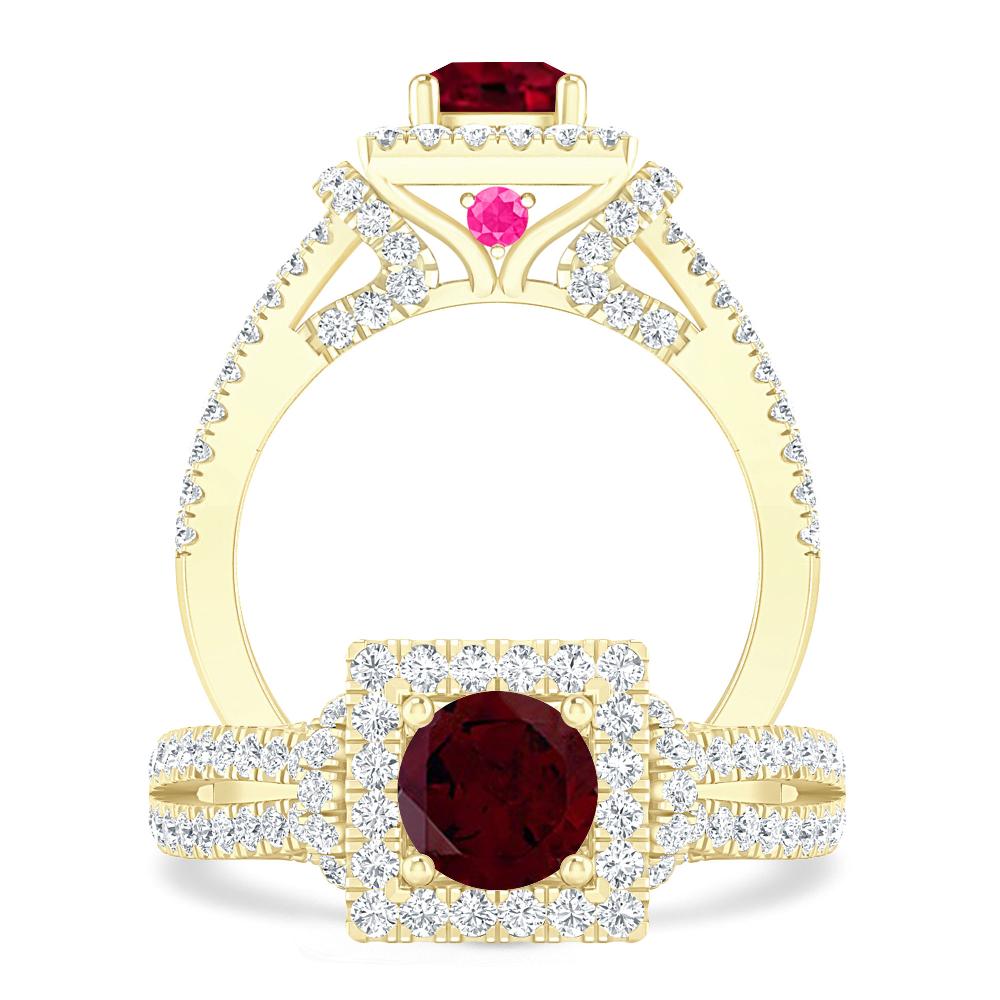 Yellow Gold - Garnet