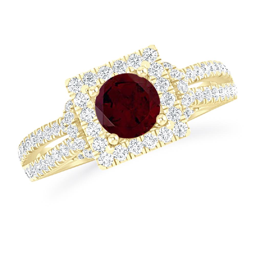 Yellow Gold - Garnet