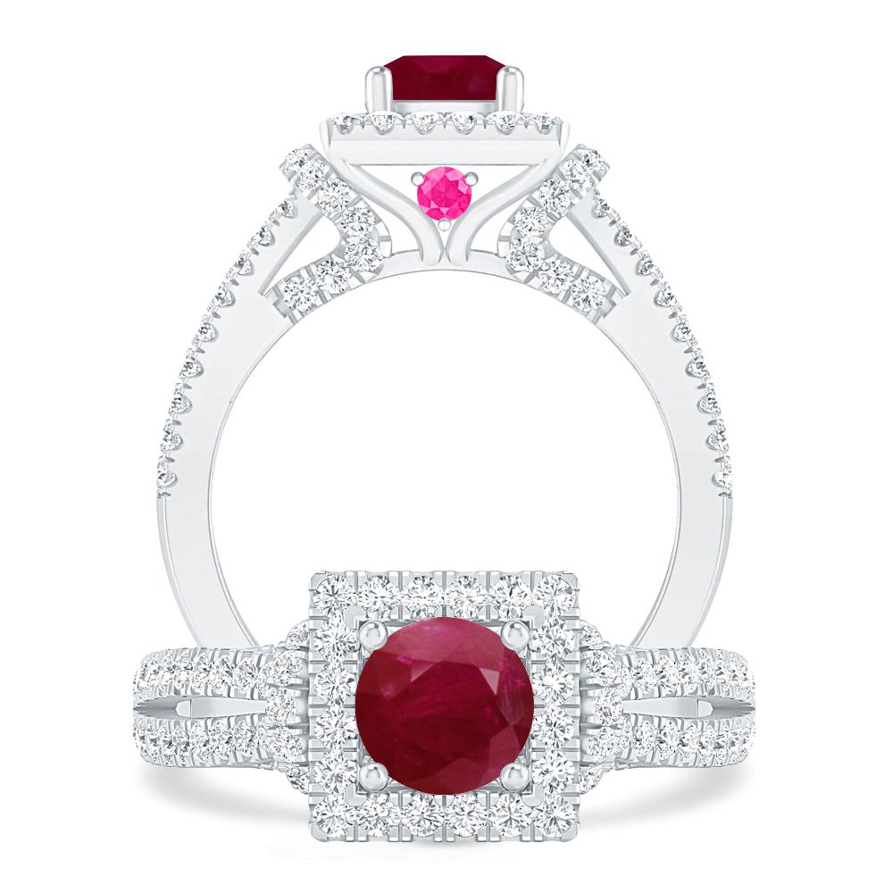 White Gold - Ruby