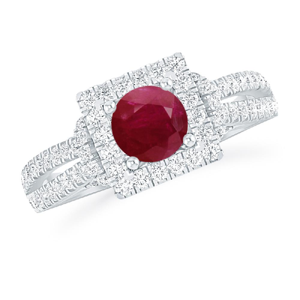 White Gold - Ruby