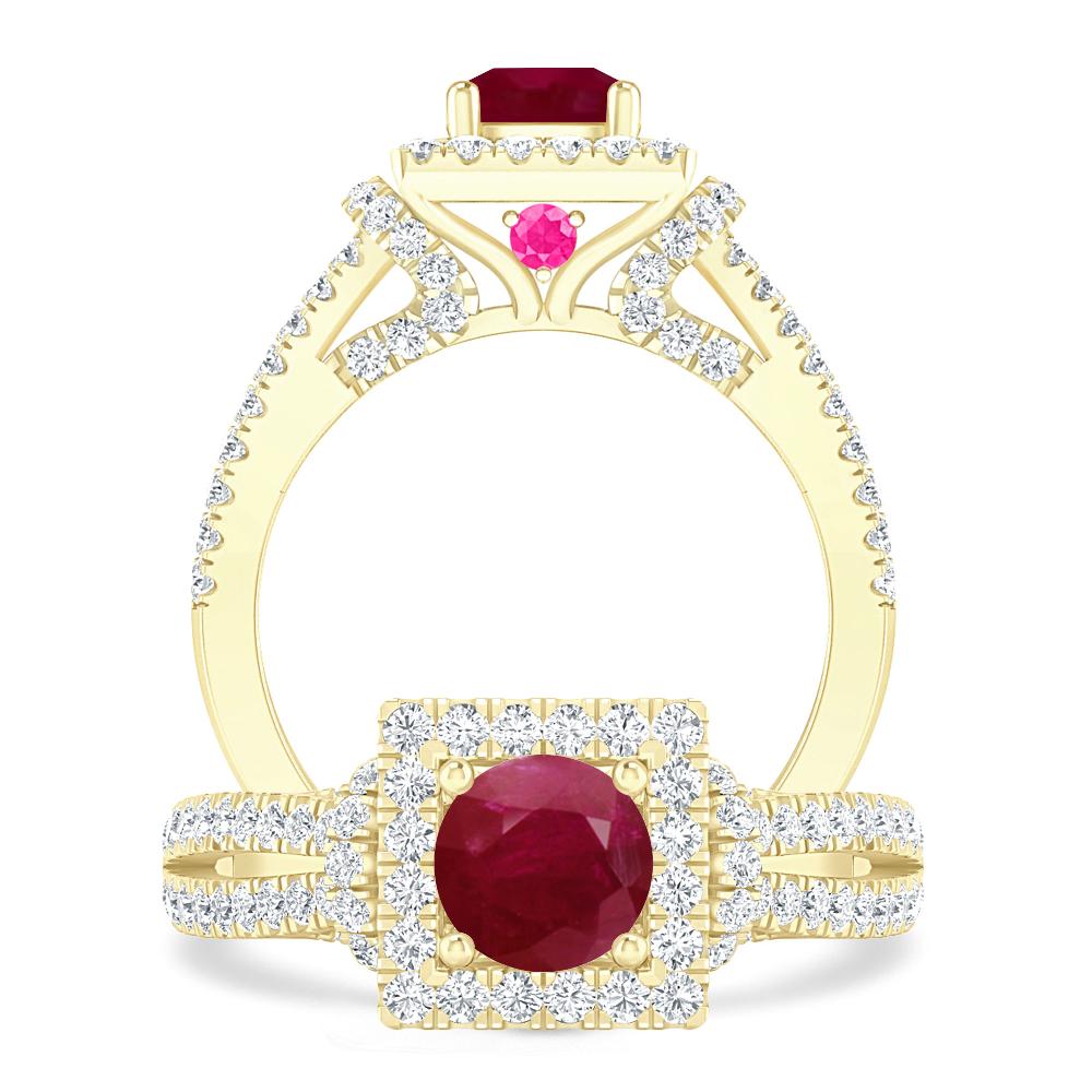 Yellow Gold - Ruby