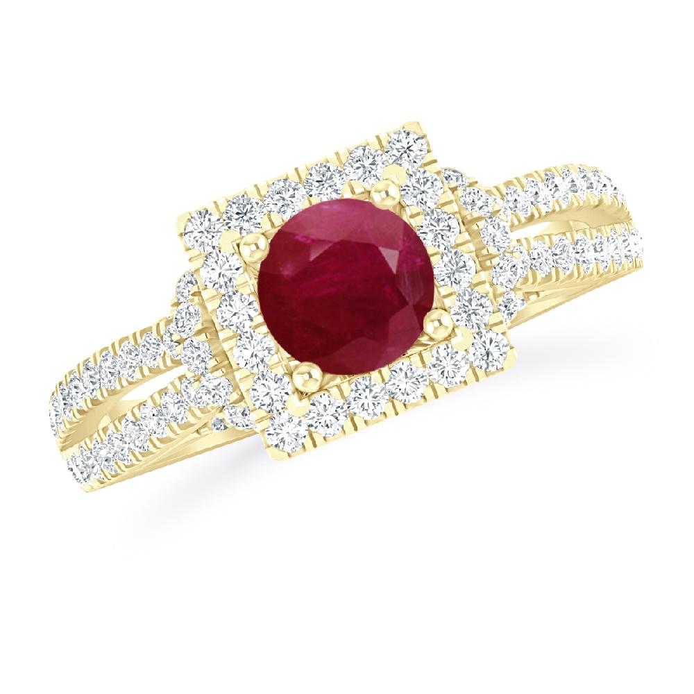 Yellow Gold - Ruby