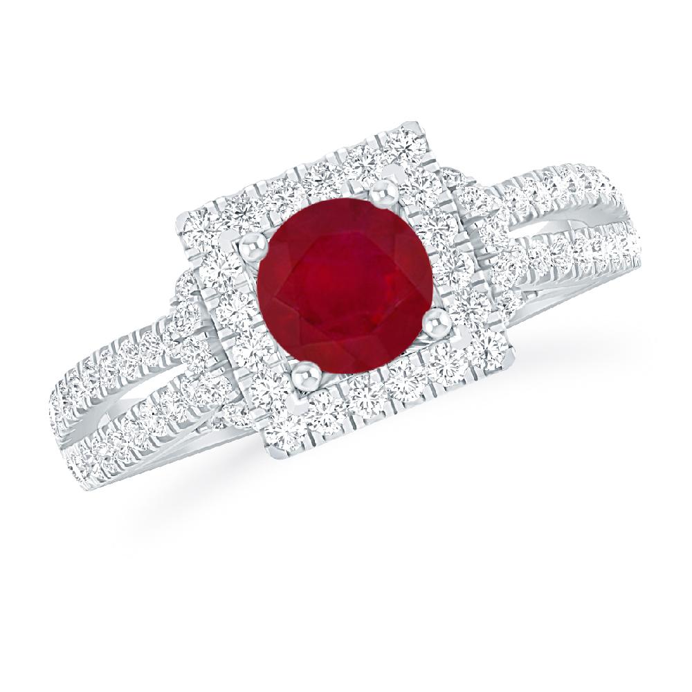 White Gold - Ruby