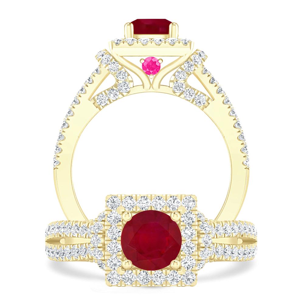 Yellow Gold - Ruby