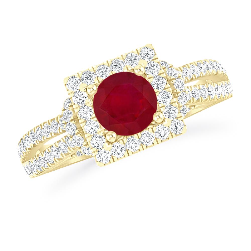 Yellow Gold - Ruby