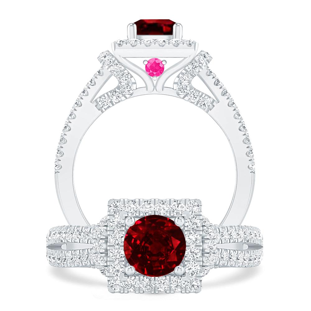 White Gold - Ruby