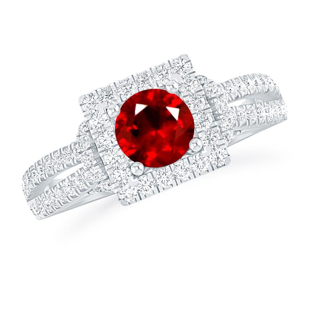 White Gold - Ruby