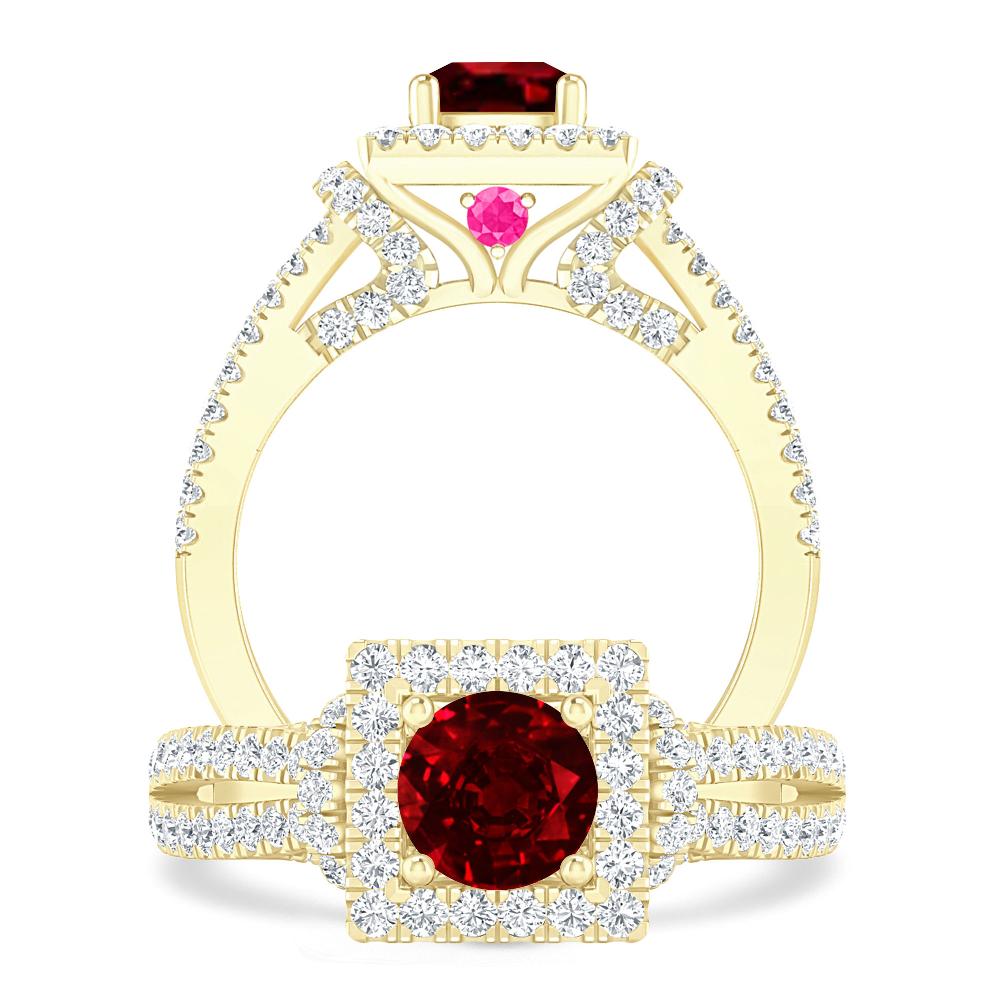 Yellow Gold - Ruby