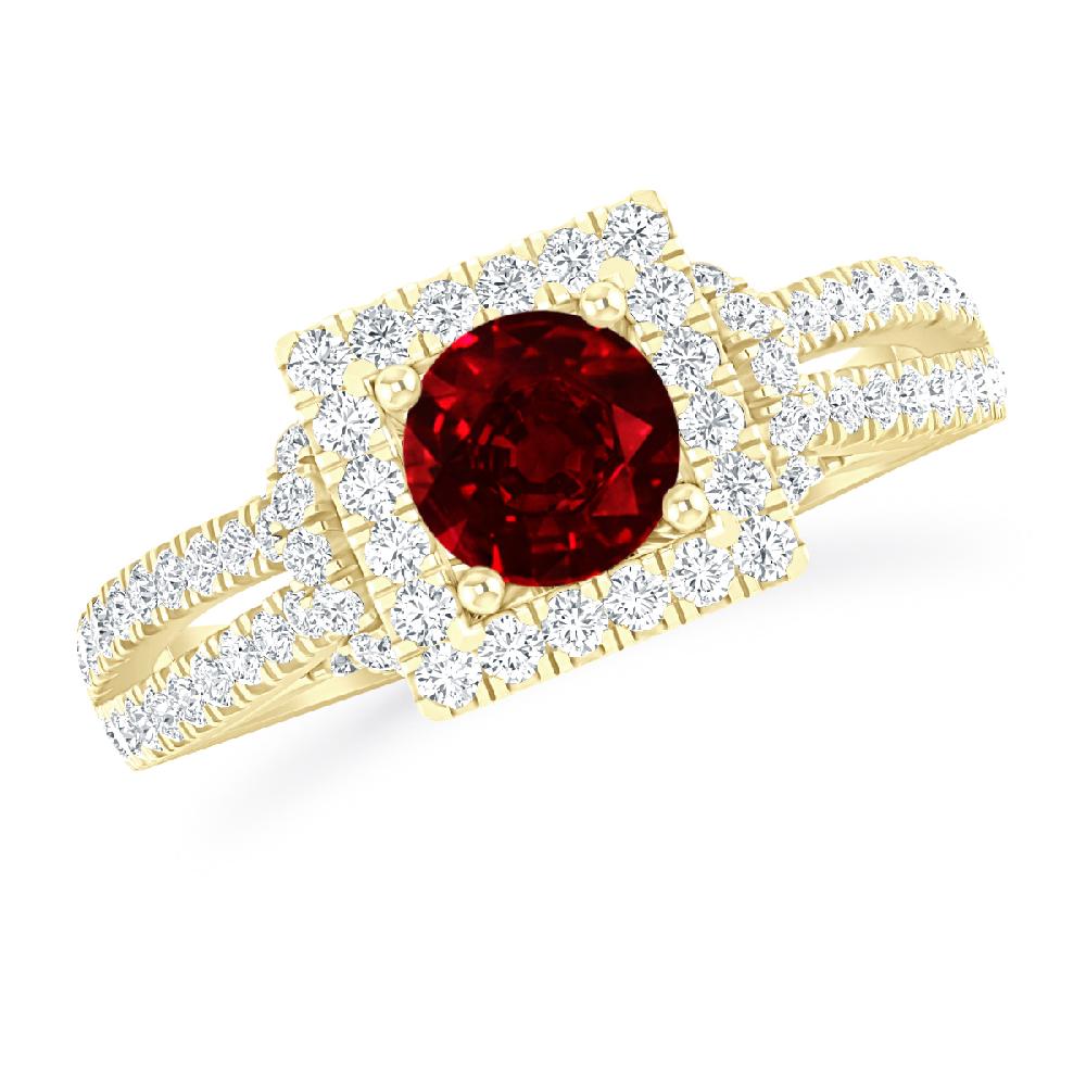 Yellow Gold - Ruby