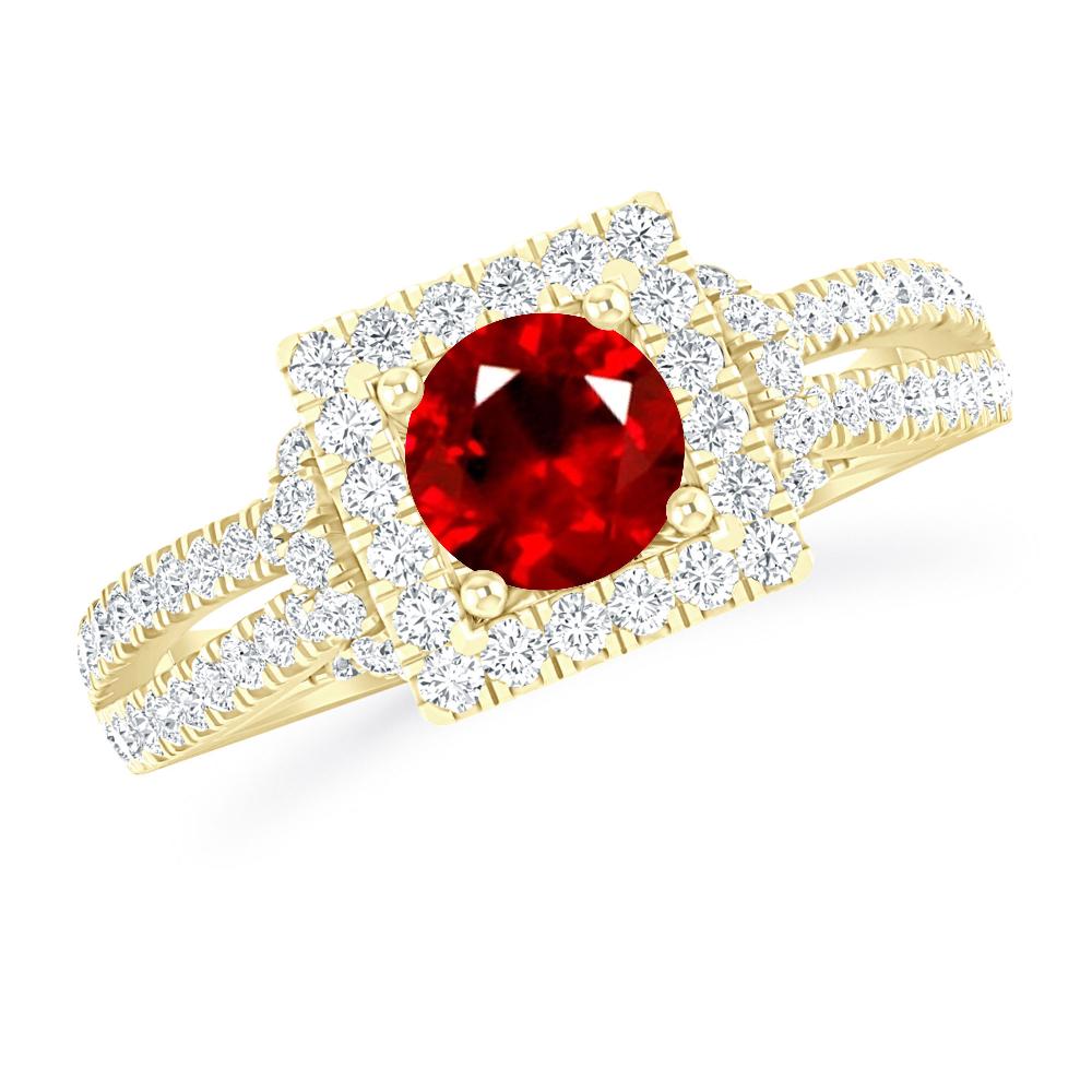 Yellow Gold - Ruby