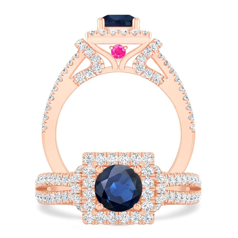 Rose Gold - Sapphire