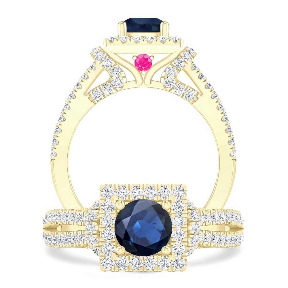 Yellow Gold - Sapphire