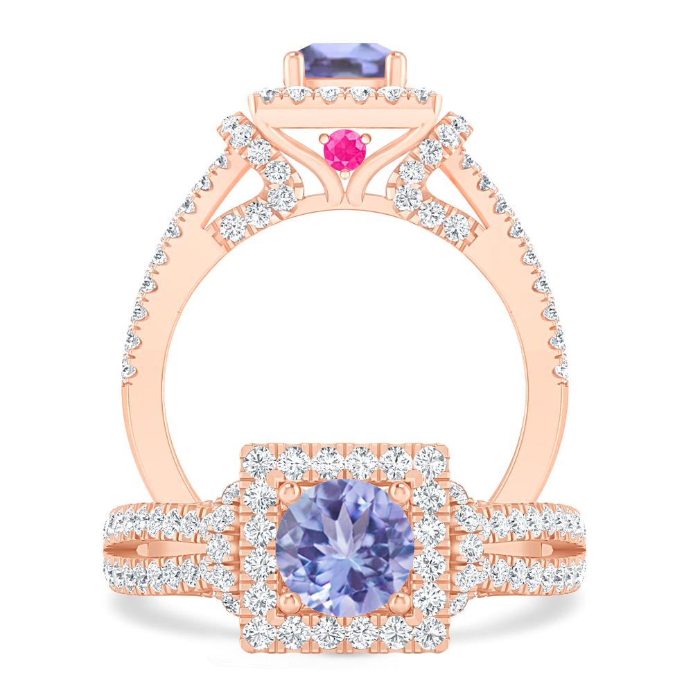 Rose Gold - Tanzanite