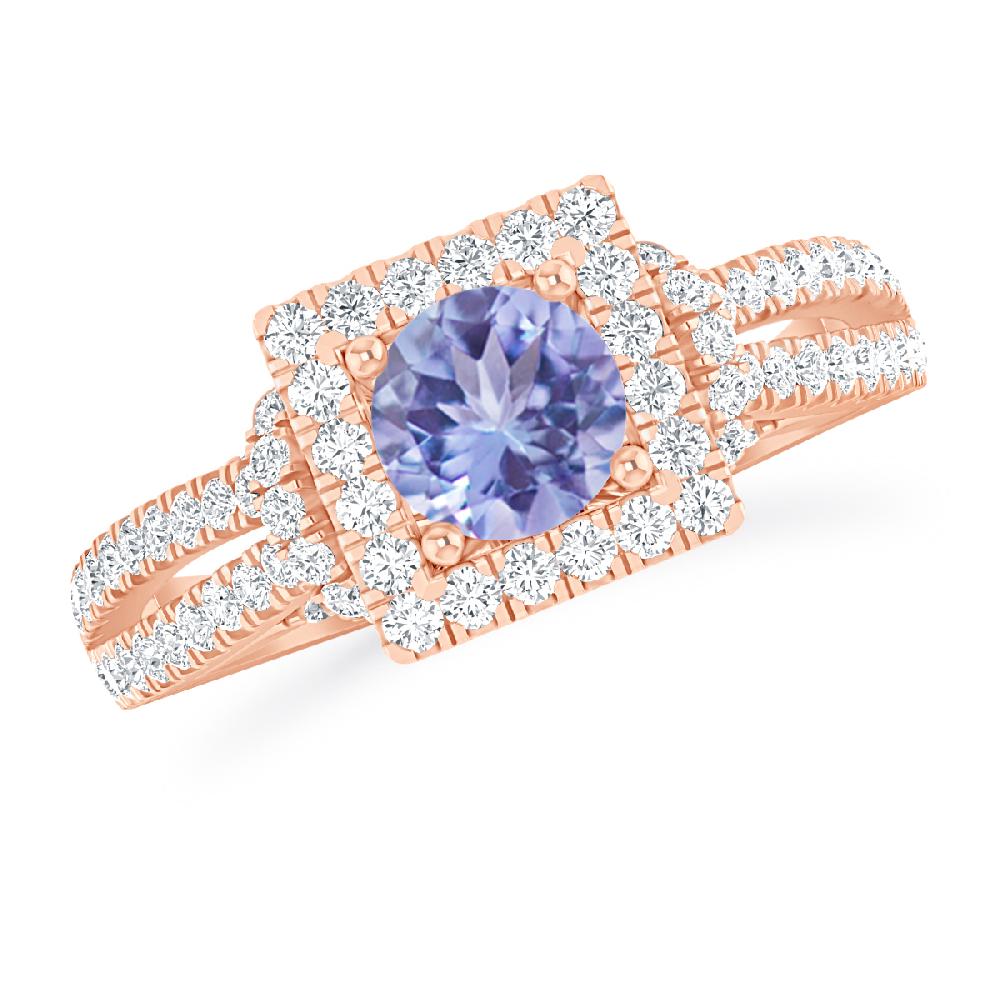 Rose Gold - Tanzanite