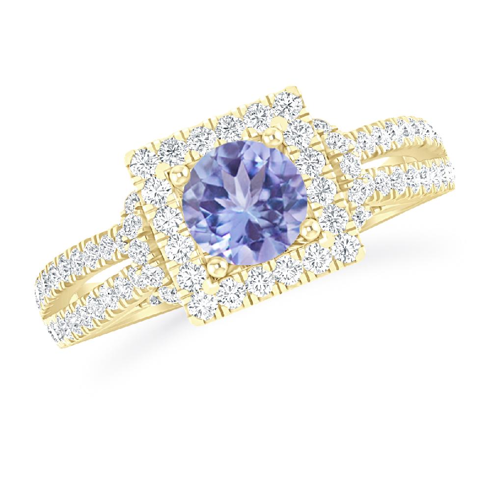 Yellow Gold - Tanzanite