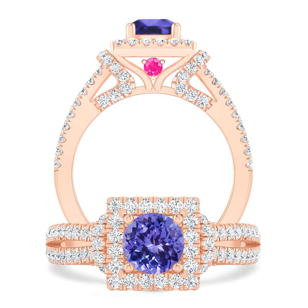 Rose Gold - Tanzanite