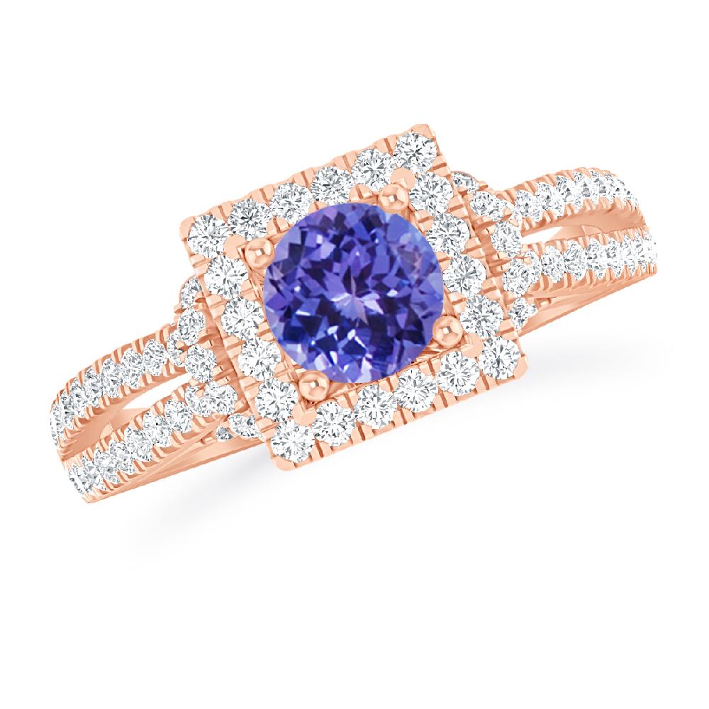 Rose Gold - Tanzanite