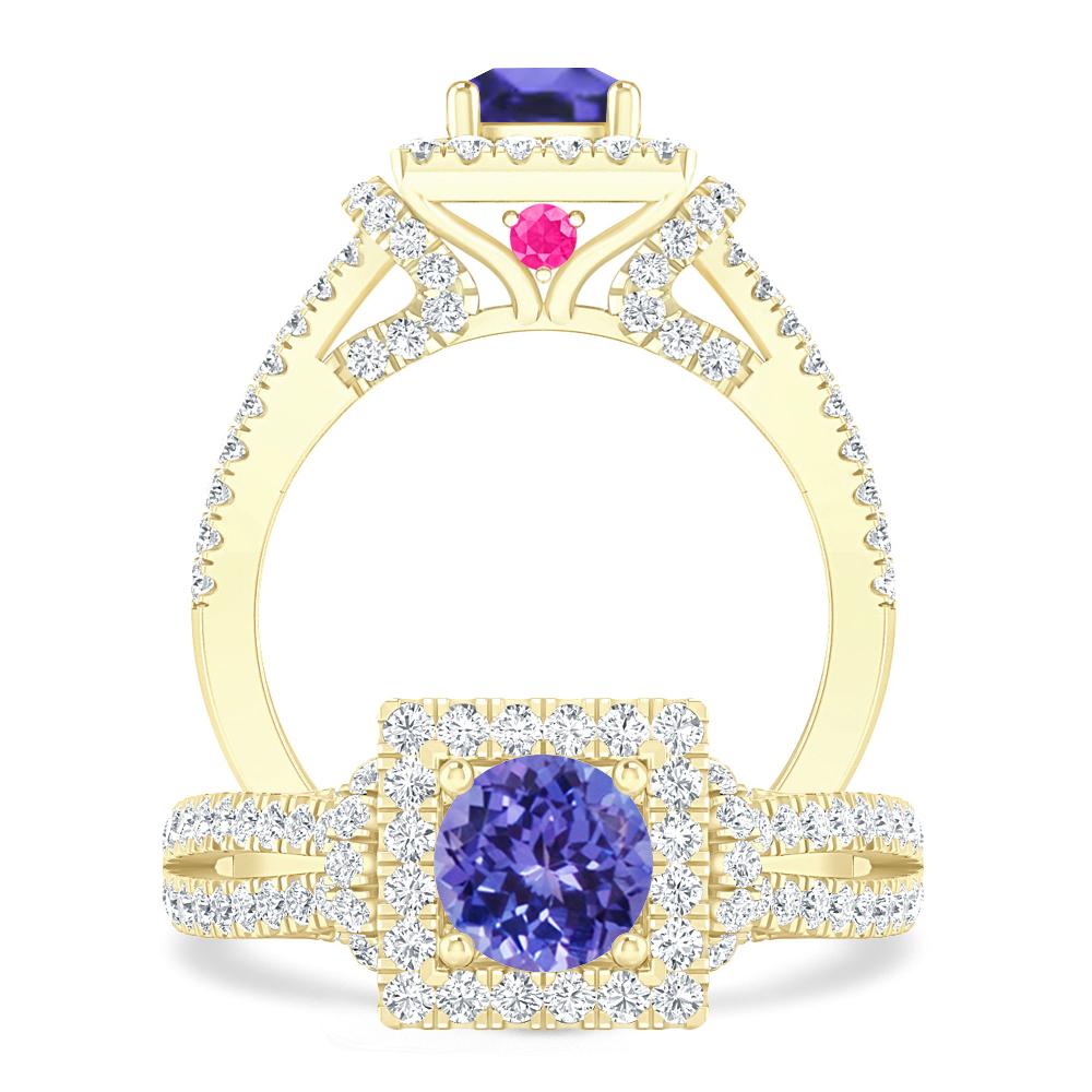 Yellow Gold - Tanzanite