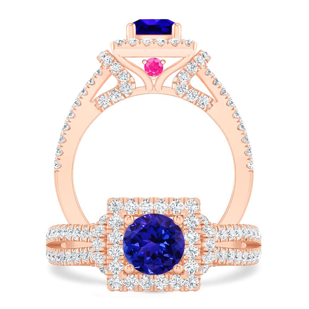 Rose Gold - Tanzanite