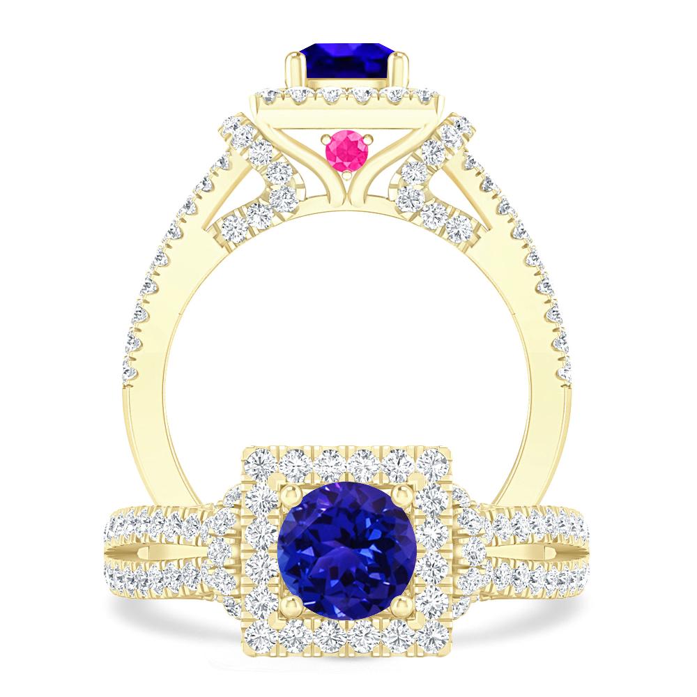 Yellow Gold - Tanzanite