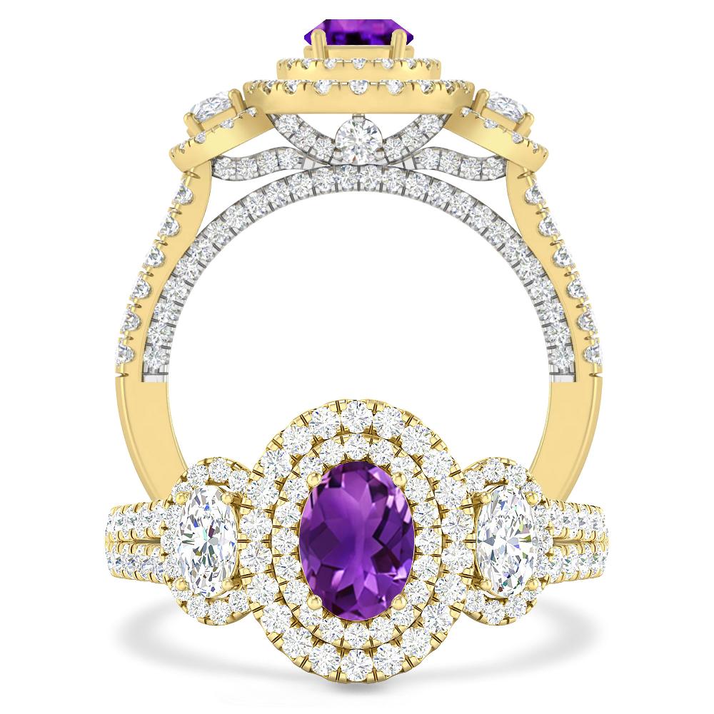 Yellow Gold - Amethyst