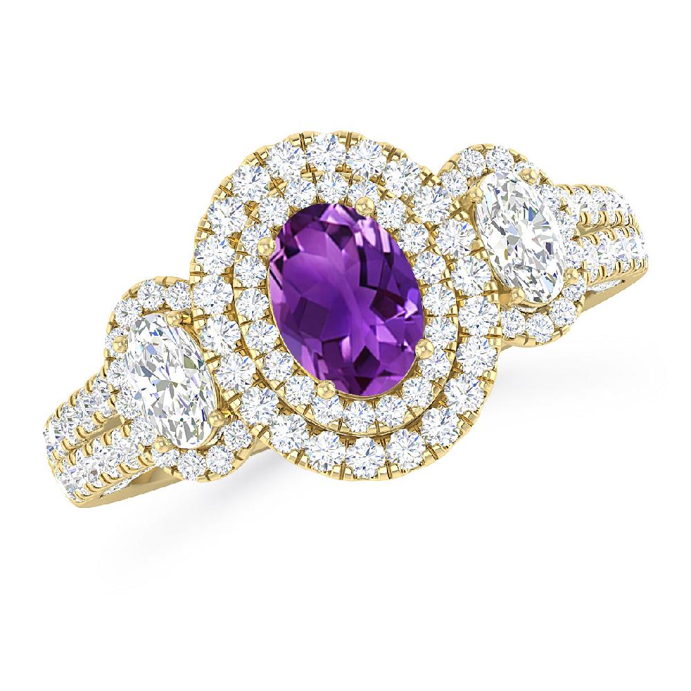 Yellow Gold - Amethyst