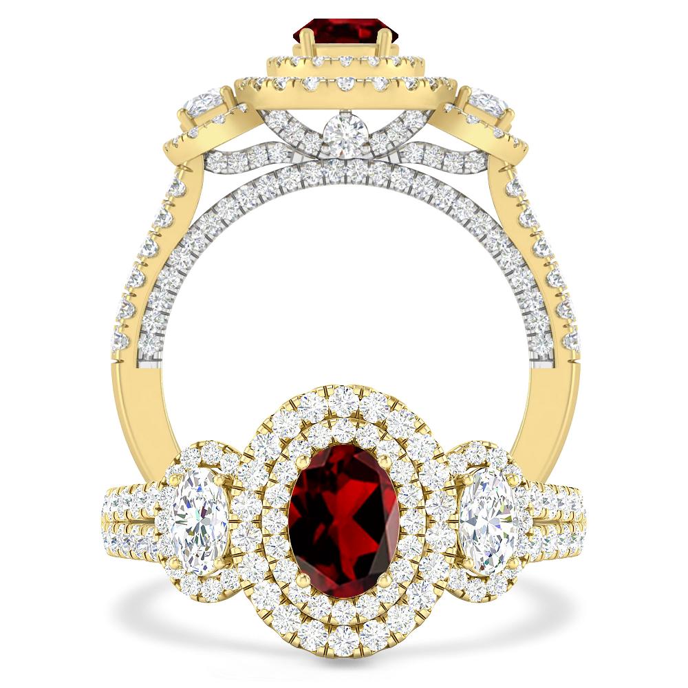 Yellow Gold - Garnet