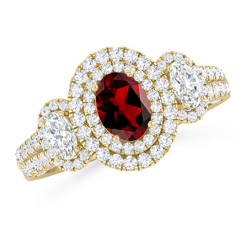 Yellow Gold - Garnet