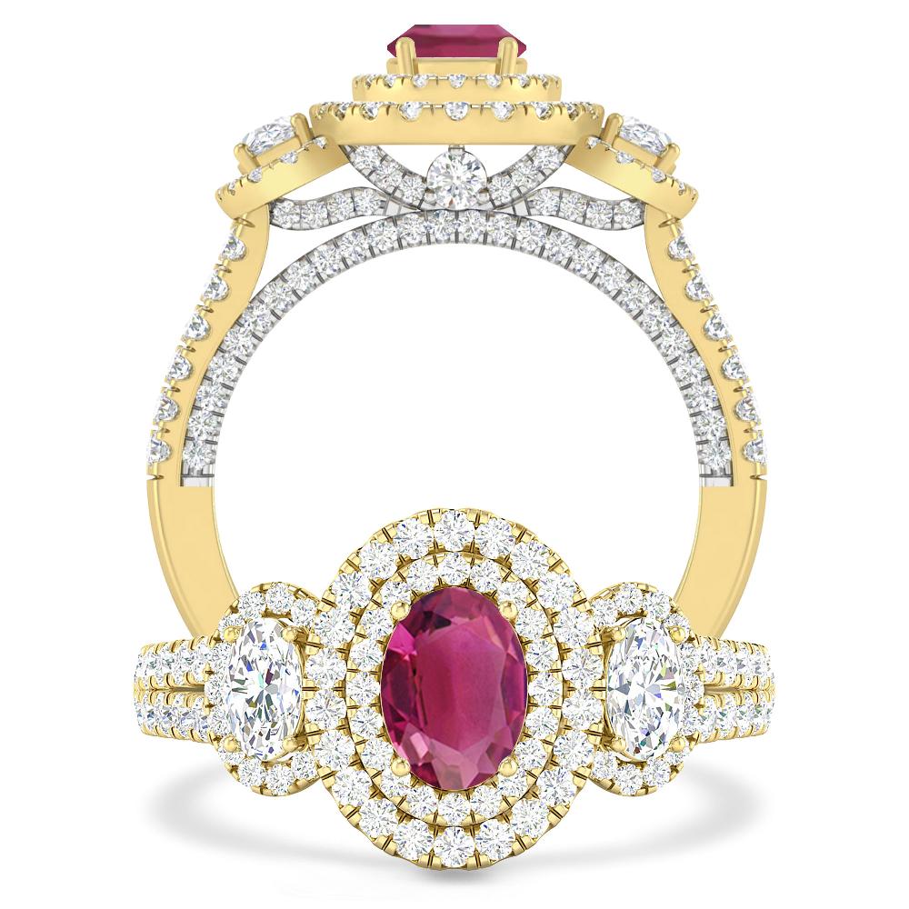 Yellow Gold - Pink Tourmaline