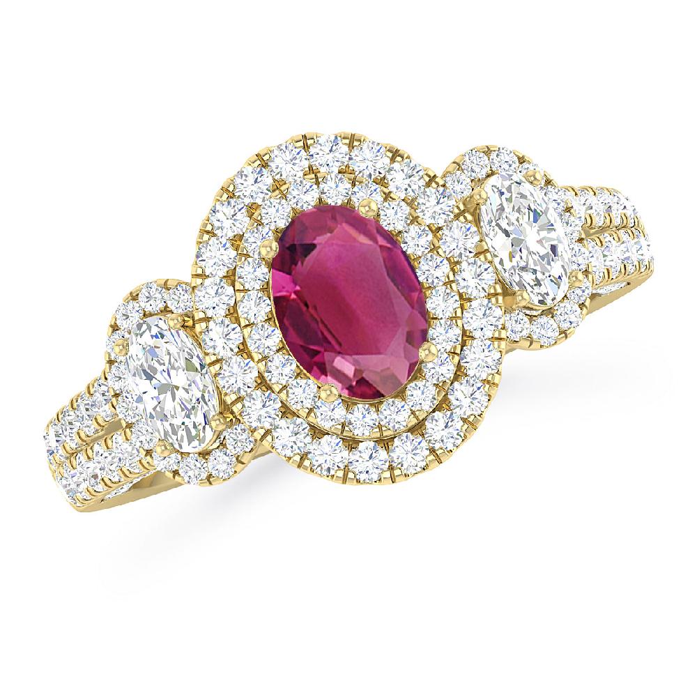 Yellow Gold - Pink Tourmaline